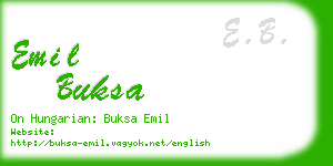 emil buksa business card